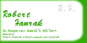robert hamrak business card